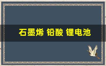 石墨烯、铅酸、锂电池对比